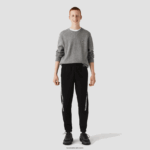 Lacoste מכנסי טרנינג להקות מודפסות DZ4D0D1459 שחור 031 גברים - Image 4