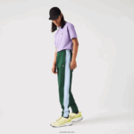 Lacoste מכנסי טרנינג להקות ניגודיות DZ4D0D1058 ירוק כחול dqa גברים - Image 2