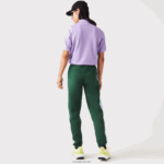 Lacoste מכנסי טרנינג להקות ניגודיות DZ4D0D1058 ירוק כחול dqa גברים - Image 3