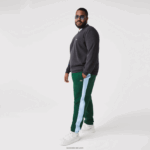 Lacoste מכנסי טרנינג להקות ניגודיות DZ4D0D1058 ירוק כחול dqa גברים - Image 8