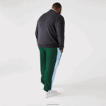 Lacoste מכנסי טרנינג להקות ניגודיות DZ4D0D1058 ירוק כחול dqa גברים - Image 9