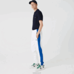 Lacoste מכנסי טרנינג להקות ניגודיות DZ4D0D1060 לבן כחול lmq גברים
