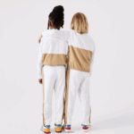 Lacoste מכנסי טרנינג להקת קונטרסט DZ4D0D3224 לבן בז' wn5 ילדים - Image 3