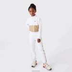 Lacoste מכנסי טרנינג להקת קונטרסט DZ4D0D3224 לבן בז' wn5 ילדים - Image 10