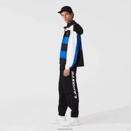 Lacoste מכנסי טרנינג מיתוג במידות גדולות בניגוד DZ4D0D1003 שחור 031 גברים