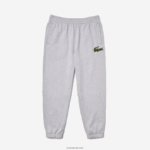 Lacoste מכנסי טרנינג מכותנה אורגנית DZ4D0D1048 chine אפור cca גברים - Image 5