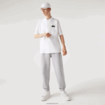 Lacoste מכנסי טרנינג מכותנה אורגנית DZ4D0D1048 chine אפור cca גברים - Image 7