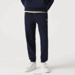 Lacoste מכנסי טרנינג מכותנה אורגנית DZ4D0D1049 כחול כהה 166 גברים - Image 6