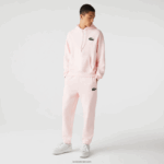 Lacoste מכנסי טרנינג מכותנה אורגנית DZ4D0D1050 ורוד בהיר t03 גברים - Image 2