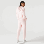 Lacoste מכנסי טרנינג מכותנה אורגנית DZ4D0D1050 ורוד בהיר t03 גברים - Image 3