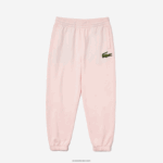 Lacoste מכנסי טרנינג מכותנה אורגנית DZ4D0D1050 ורוד בהיר t03 גברים - Image 5