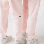 Lacoste מכנסי טרנינג מכותנה אורגנית DZ4D0D1050 ורוד בהיר t03 גברים - Image 8