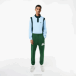 Lacoste מכנסי טרנינג מכותנה אורגנית DZ4D0D292 ירוק 132 גברים