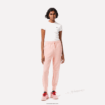 Lacoste מכנסי טרנינג מכותנה DZ4D0D2403 ורוד kf9 נשים