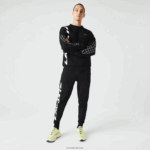 Lacoste מכנסי טרנינג ממותגים בגזרה דקיקה DZ4D0D973 שחור 031 גברים