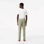 Lacoste מכנסי טרנינג ממותגים לרגליים DZ4D0D545 ירוק חאקי g21 גברים - Image 3