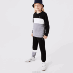 Lacoste מכנסי טרנינג ממותגים DZ4D0D3214 שחור לבן אפור chine nua ילדים - Image 2