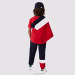 Lacoste מכנסי טרנינג ממותגים DZ4D0D3215 חוק כהה כחול לבן אדום ילדים - Image 3