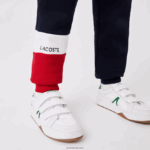 Lacoste מכנסי טרנינג ממותגים DZ4D0D3215 חוק כהה כחול לבן אדום ילדים - Image 7