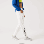Lacoste מכנסי טרנינג עם הדפס ימי DZ4D0D2554 לבן 70V נשים - Image 8
