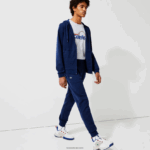 Lacoste מכנסי טרנינג עם לוחות רשת DZ4D0D1021 כחול כהה 423 גברים - Image 2