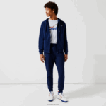 Lacoste מכנסי טרנינג עם לוחות רשת DZ4D0D1021 כחול כהה 423 גברים