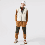 Lacoste מכנסי טרנינג פולאר פליסה קולורבלוק DZ4D0D1083 ירוק חאקי חום 89f גברים - Image 2
