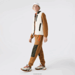 Lacoste מכנסי טרנינג פולאר פליסה קולורבלוק DZ4D0D1083 ירוק חאקי חום 89f גברים - Image 6