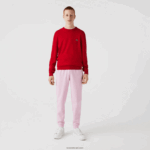 Lacoste מכנסי טרנינג פליסה בגזרה מחודדת DZ4D0D1014 ורוד z4h גברים - Image 2