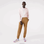 Lacoste מכנסי טרנינג פליסה בגזרה מחודדת DZ4D0D1025 חום z0w גברים - Image 2