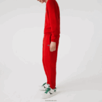 Lacoste מכנסי טרנינג פליסה בגזרה מחודדת DZ4D0D987 אדום 240 גברים - Image 2