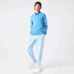 Lacoste מכנסי טרנינג פליסה בגזרה מחודדת DZ4D0D1008 כחול hbp גברים