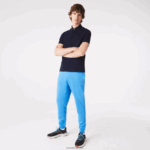 Lacoste מכנסי טרנינג פליסה בגזרה מחודדת DZ4D0D1086 כחול 4xa גברים