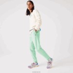 Lacoste מכנסי טרנינג פליסה בגזרה מחודדת DZ4D0D1125 ירוק בהיר 0vz גברים