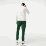 Lacoste מכנסי טרנינג פליסה בגזרה מחודדת DZ4D0D1024 ירוק 132 גברים - Image 3