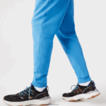Lacoste מכנסי טרנינג פליסה בגזרה מחודדת DZ4D0D1086 כחול 4xa גברים - Image 3