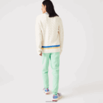 Lacoste מכנסי טרנינג פליסה בגזרה מחודדת DZ4D0D1125 ירוק בהיר 0vz גברים - Image 3
