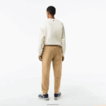 Lacoste מכנסי טרנינג פליסה בגזרה מחודדת DZ4D0D350 בז' cb8 גברים - Image 3