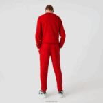 Lacoste מכנסי טרנינג פליסה בגזרה מחודדת DZ4D0D987 אדום 240 גברים - Image 3