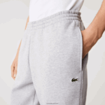 Lacoste מכנסי טרנינג פליסה בגזרה מחודדת DZ4D0D1061 chine אפור cca גברים - Image 4