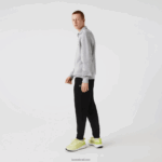 Lacoste מכנסי טרנינג פליסה בגזרה מחודדת DZ4D0D347 שחור 031 גברים - Image 5