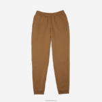 Lacoste מכנסי טרנינג פליסה בגזרה מחודדת DZ4D0D1025 חום z0w גברים - Image 5