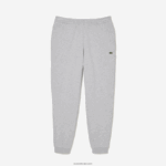 Lacoste מכנסי טרנינג פליסה בגזרה מחודדת DZ4D0D1061 chine אפור cca גברים - Image 5