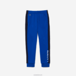 Lacoste מכנסי טרנינג פליסה בצבע בלוק DZ4D0D3254 כחול כהה mt5 בנים