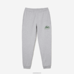 Lacoste מכנסי טרנינג פליסה לא מוברש DZ4D0D308 chine אפור cca גברים - Image 4