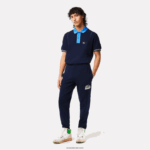Lacoste מכנסי טרנינג פליסה לא מוברש DZ4D0D309 כחול כהה 166 גברים