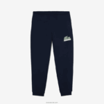 Lacoste מכנסי טרנינג פליסה לא מוברש DZ4D0D309 כחול כהה 166 גברים - Image 4