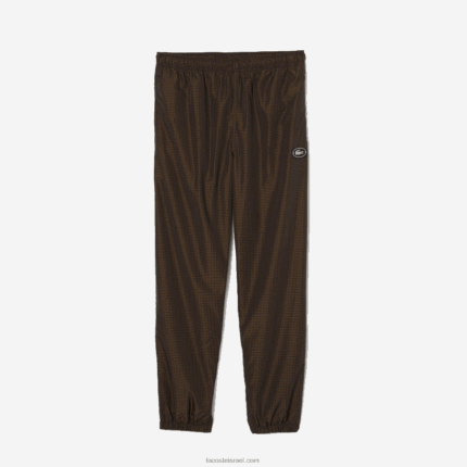Lacoste מכנסי טרנינג צ'ק אריג דוחה מים DZ4D0D1069 שחור חום נייבי ירוק חאקי txj גברים