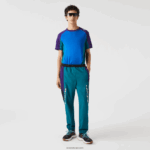 Lacoste מכנסי טרנינג קולור בלוק בהתאמה רגילה DZ4D0D1111 ירוק סגול שחור n10 גברים