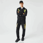 Lacoste מכנסי טרנינג קולור בלוק בהתאמה רגילה DZ4D0D1110 שחור צהוב n07 גברים